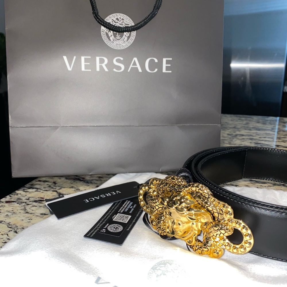 Authentic Versace leather belt